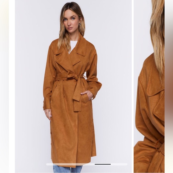 NEW Suede Trench T Tahari - Picture 12 of 15